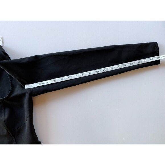 NWT L'AGENCE Paris Ainslee Zip Up Scoop Neck Long Sleeve Top in Black Size 0 - Picture 16 of 16